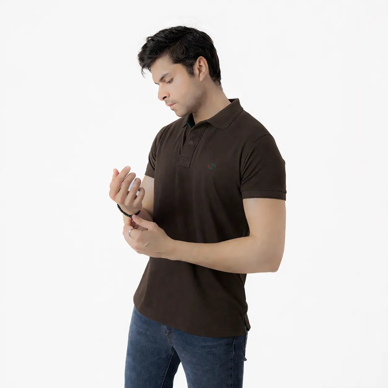 Gucc-i Branded Collar Shirt