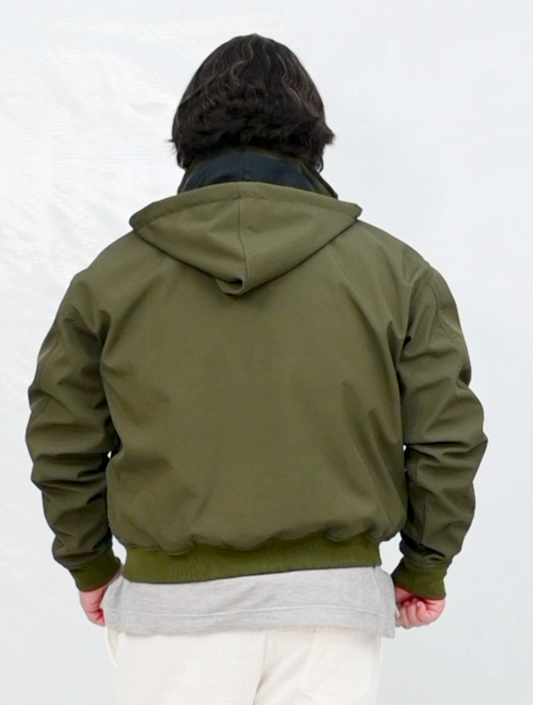 Ultimate Drop Shoulder Windproof Fleece Inside & Detachable Hood Jacket (RBB1071)