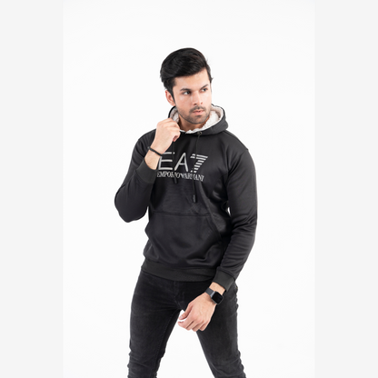 Trendy Men's Micro fleece Hoodie with FUR RBB1046-A