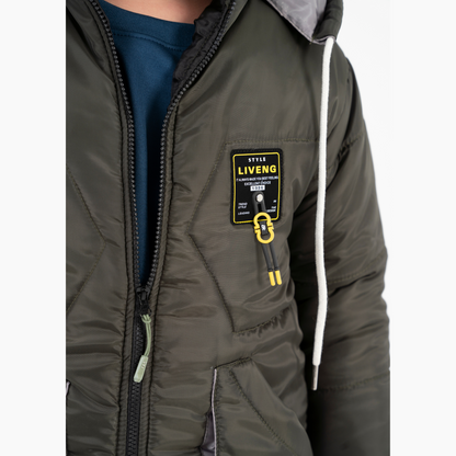 Boys' Regular Fit Polyester Lined Jacket by Cherokee RBB1057