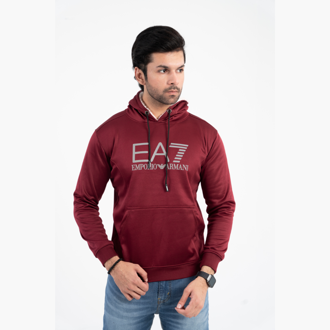 Trendy Men's Micro fleece Hoodie with FUR RBB1046-A